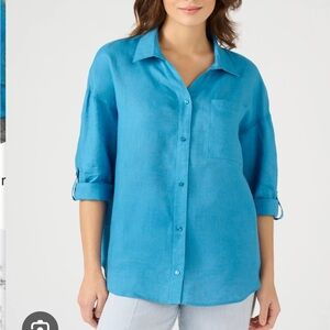 Coldwater Creek Turquoise Blouse